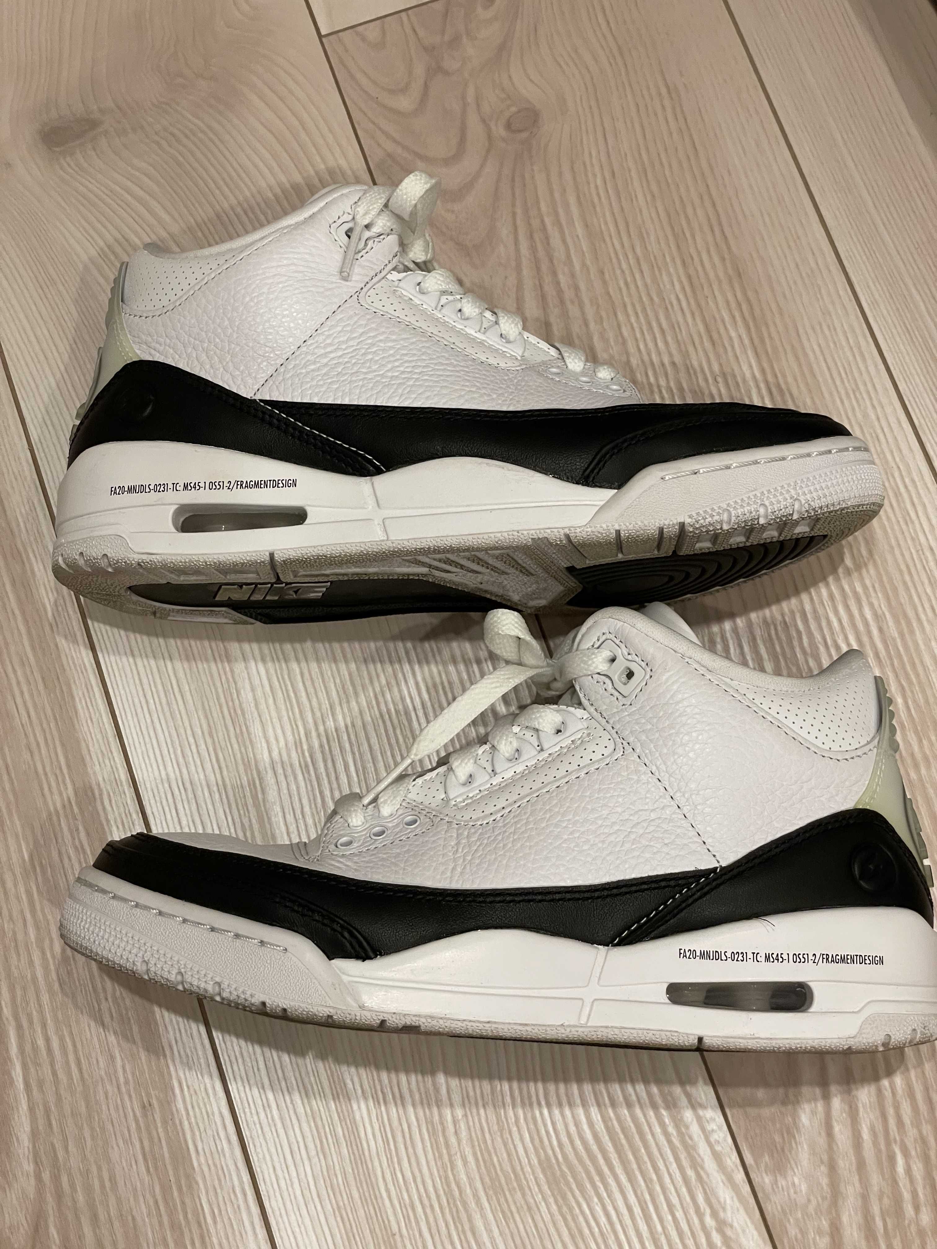 Fragment × Nike Air Jordan 3 "White/Black"