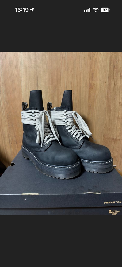 Rick Owens × Dr.Martens Quad Sole Steel Toe Boot "Black" (2025)