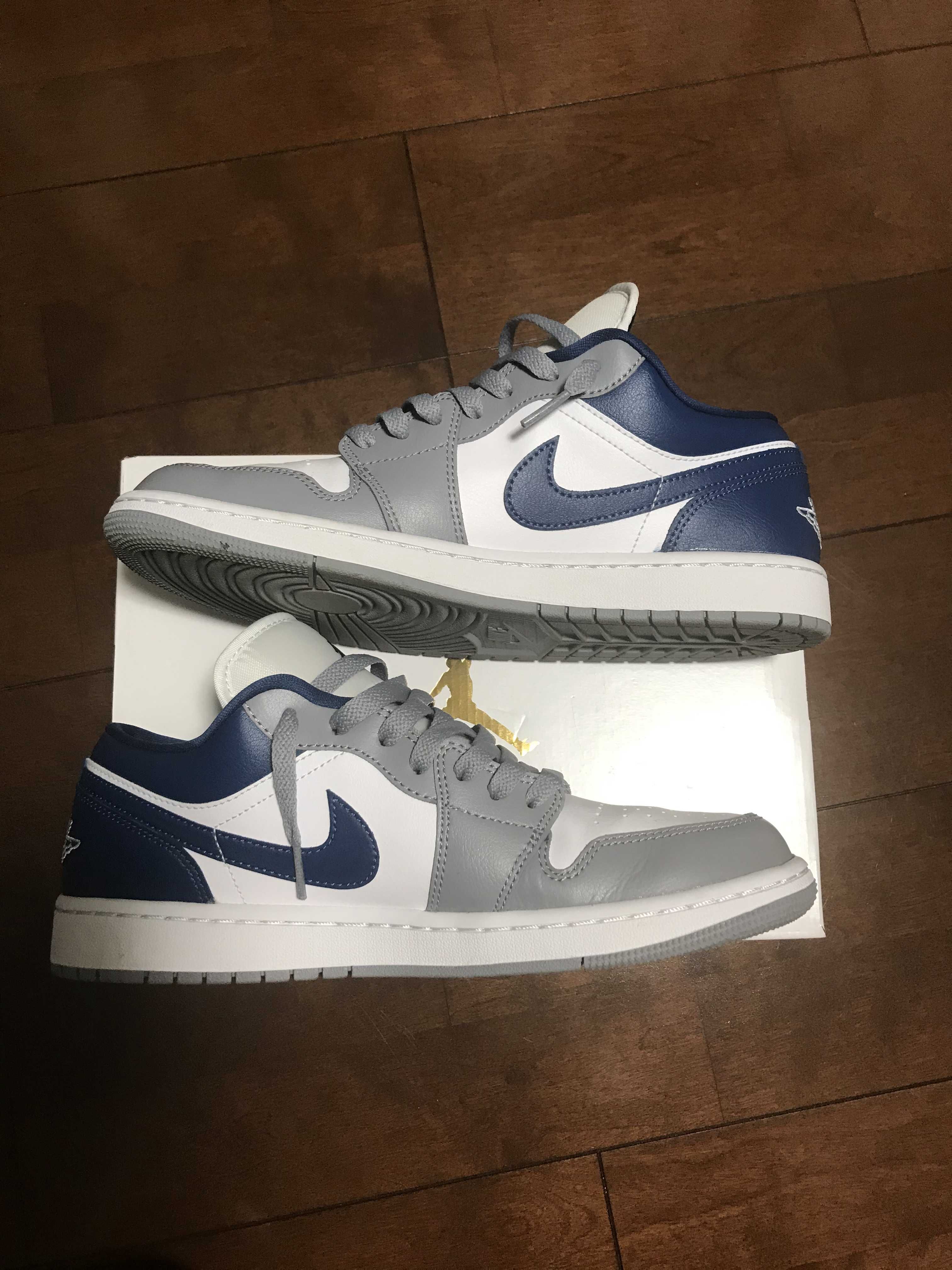 Nike Women's Air Jordan 1 Low "Grey and Blue"