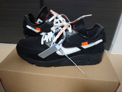 Off-White × Nike Air Max 90 "Black/Black-Cone-White"