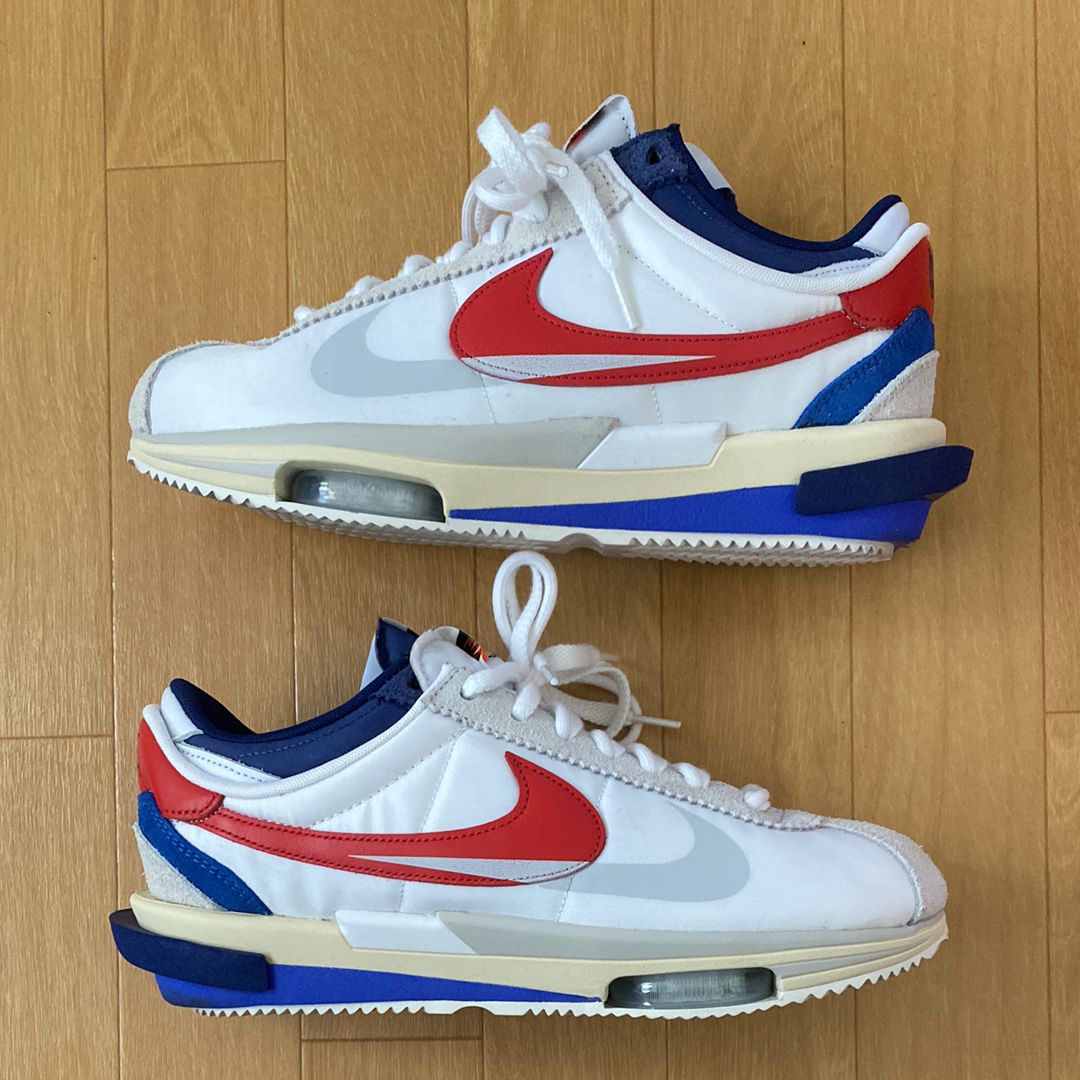 sacai × Nike Zoom Cortez "White and University Red"