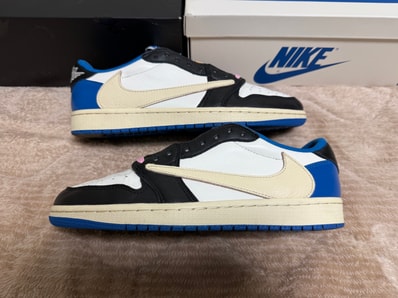 Travis Scott × fragment design × Nike Air Jordan 1 Low OG SP "Military Blue"