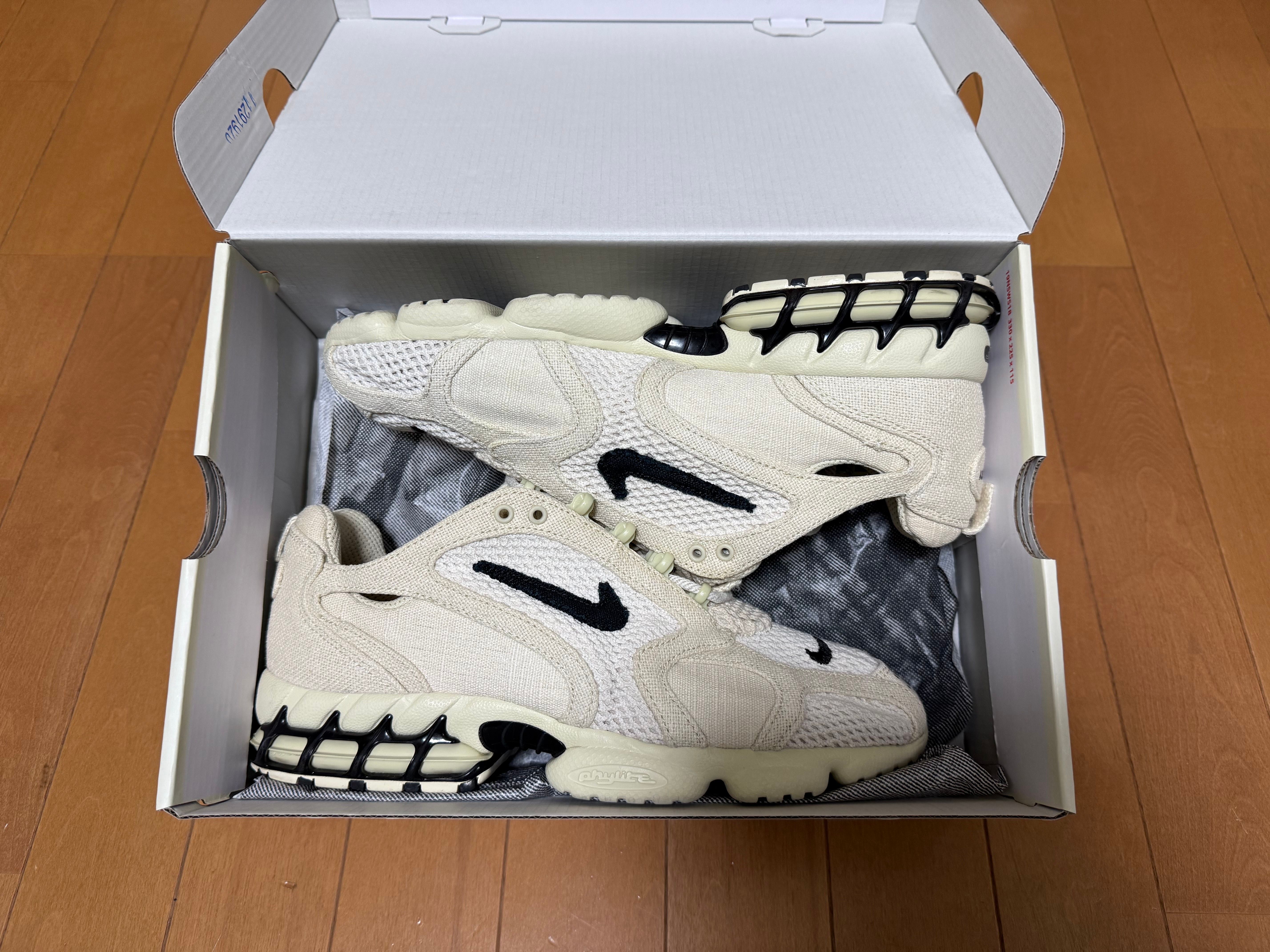 Stussy × Nike Air Zoom Spiridon CG 2 "Fossil/Black"
