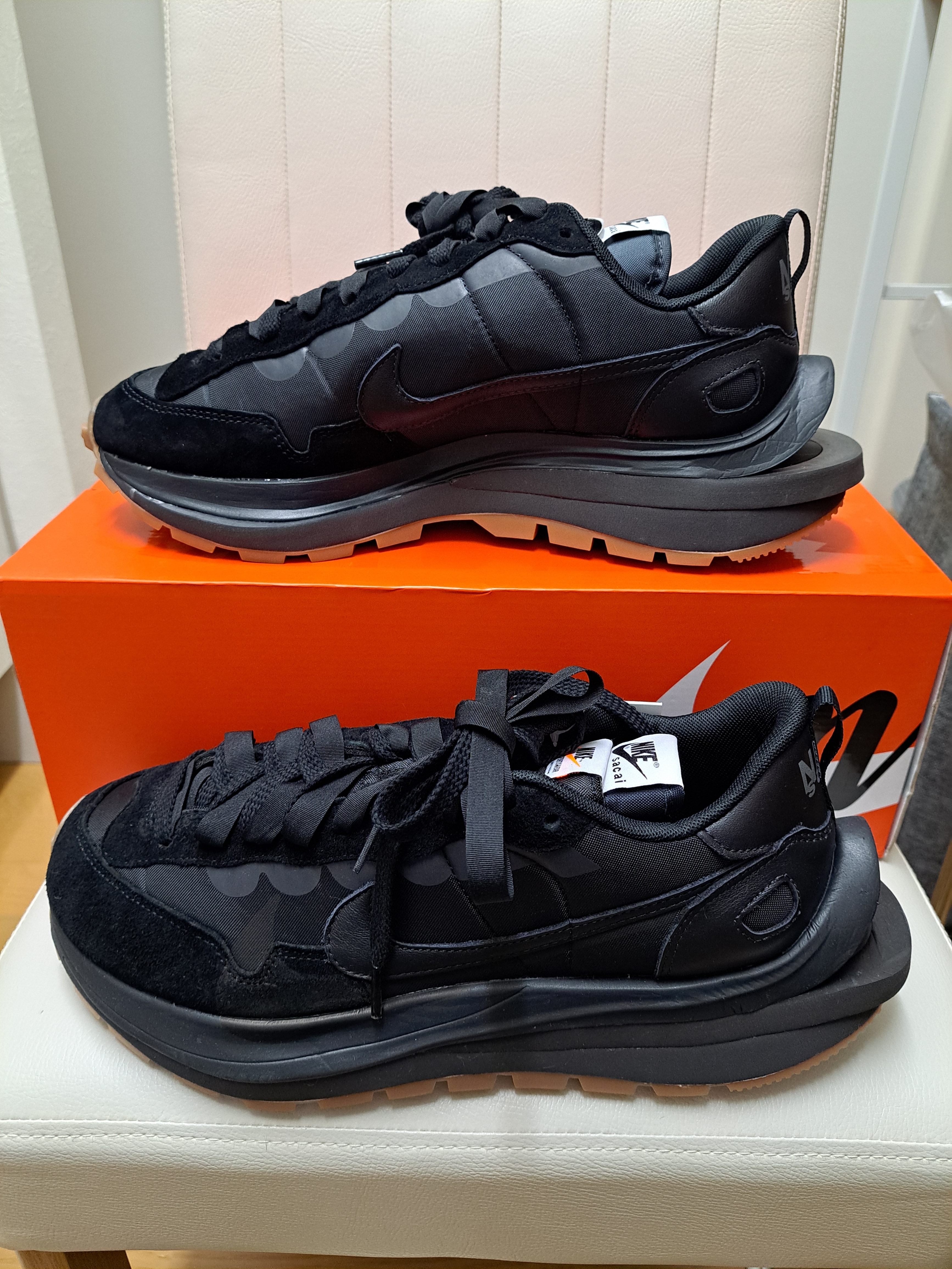 sacai × Nike VaporWaffle "Black Gum"