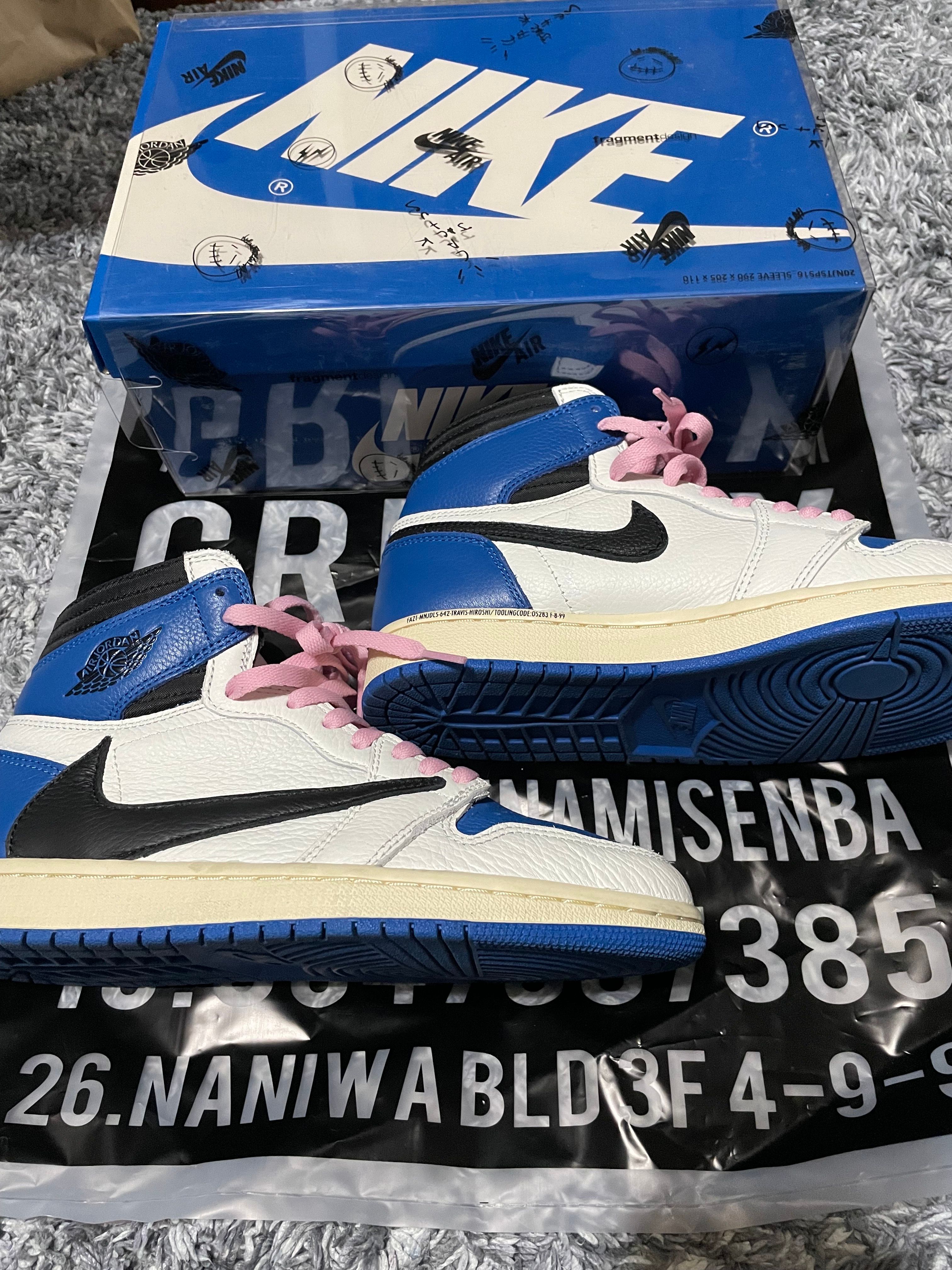 Travis Scott × fragment design × Nike Air Jordan 1 Retro High OG SP "Military Blue"