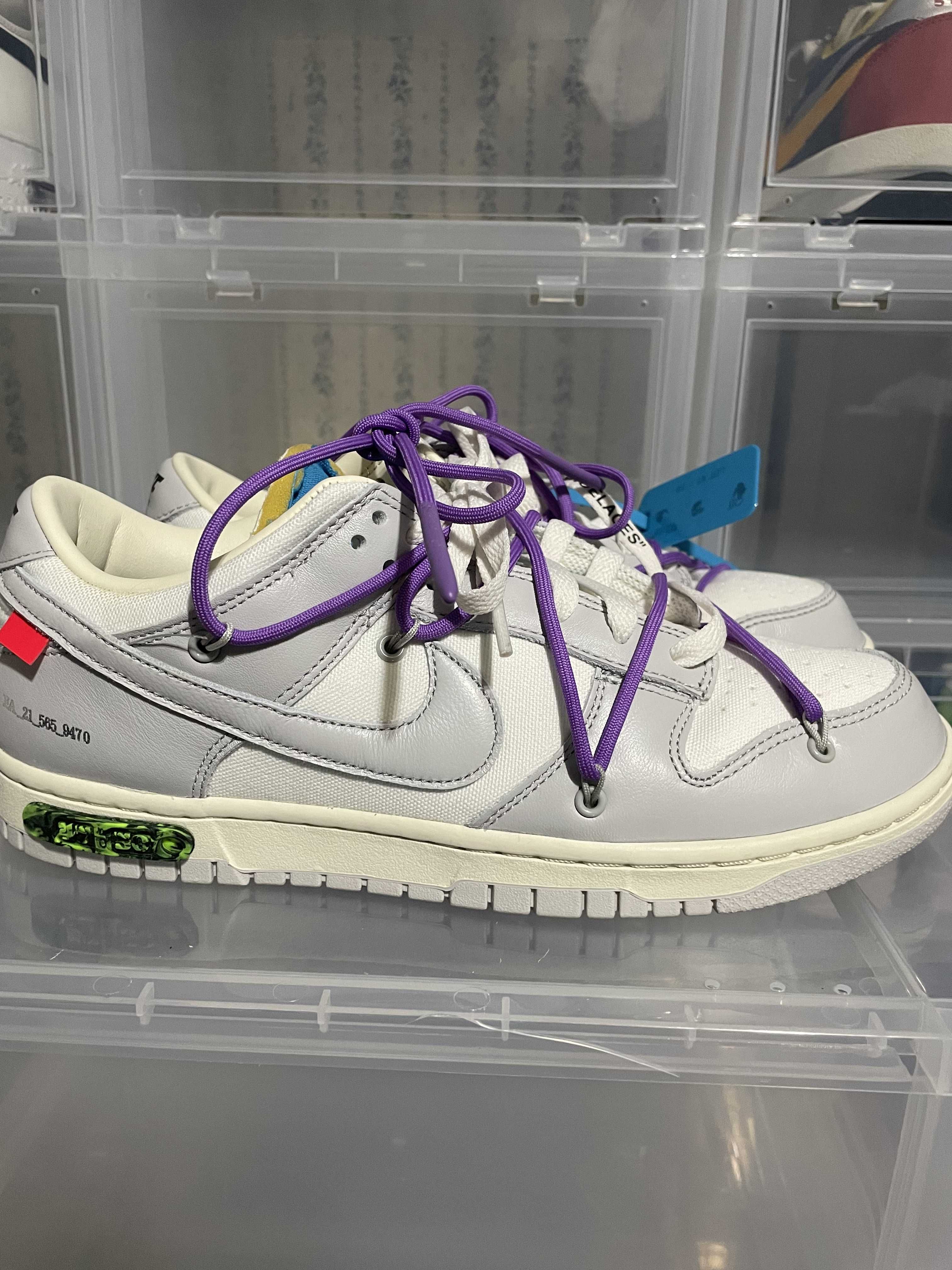 Off-White × Nike Dunk Low "Sail/Neutral Gray"