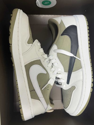 Travis Scott × Nike Air Jordan 1 Low Golf NRG "Neutral Olive"