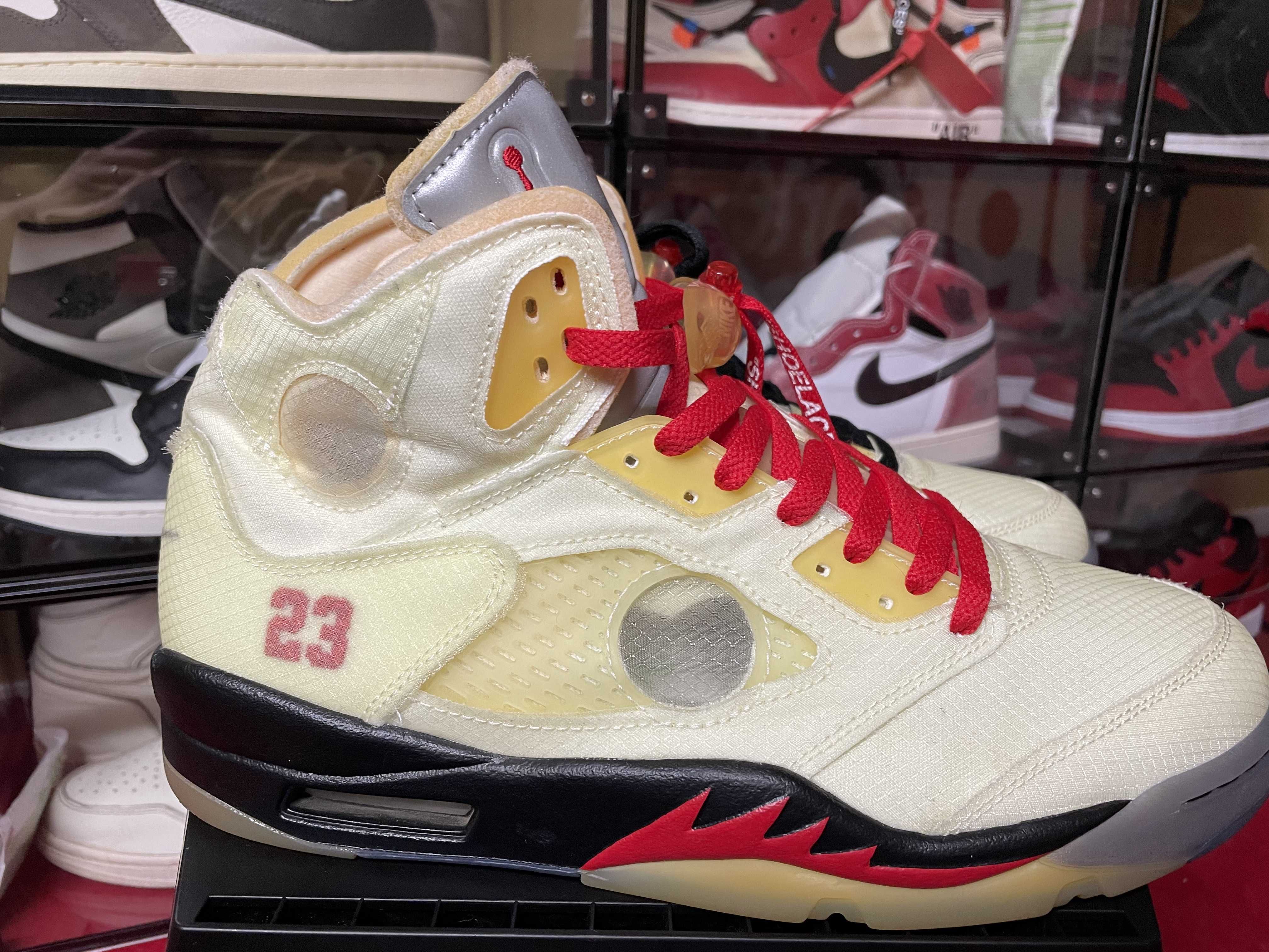 Off-White × Nike Air Jordan 5 "Sail"  