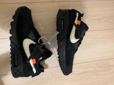 Off-White × Nike Air Max 90 "Black/Black-Cone-White"