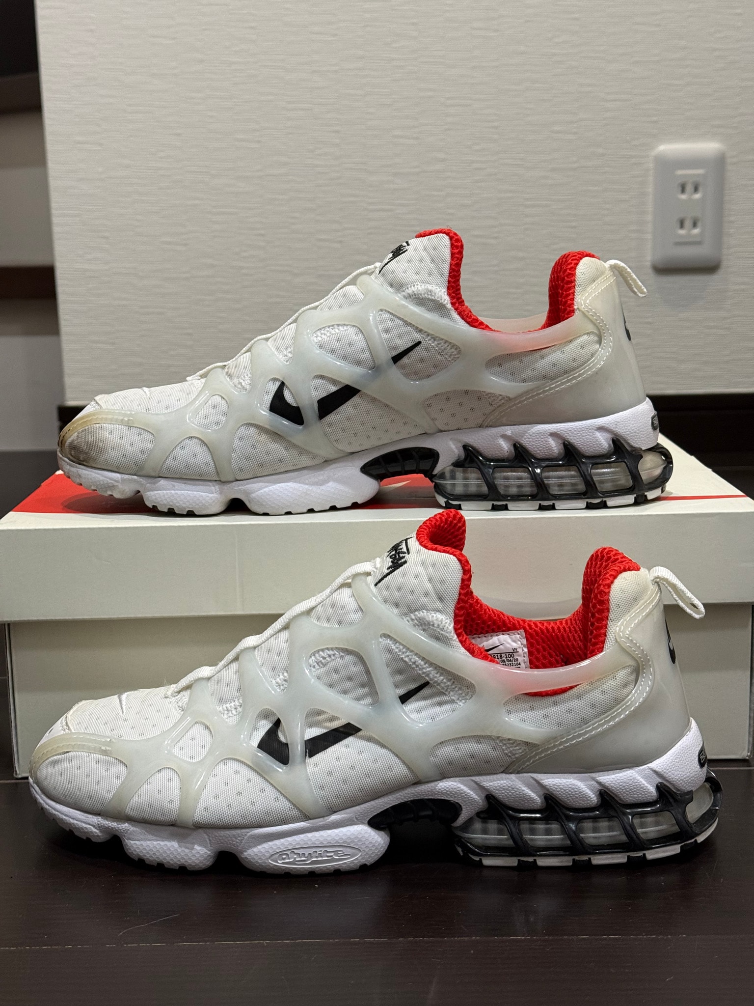 Stussy × Nike Air Zoom Kukini "White/Red"