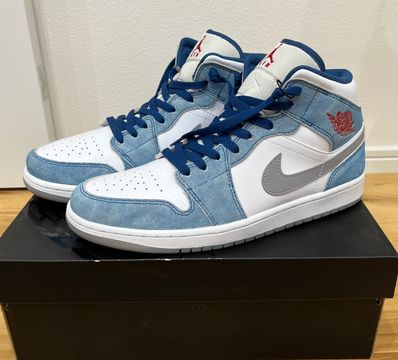 Nike Air Jordan 1 Mid SE "White/Hyper Royal/Red"
