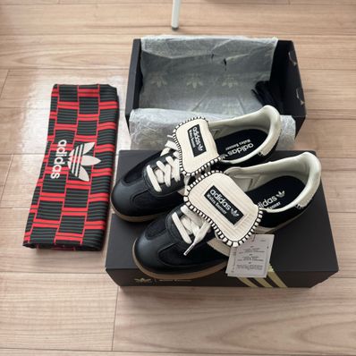 Wales Bonner × adidas Samba Pony Tonal Low "Core Black/Cream White"