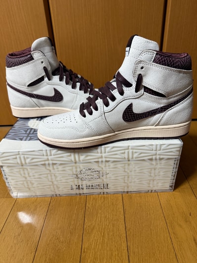 A Ma Maniere × Nike Air Jordan 1 Retro High OG "Sail and Burgundy"