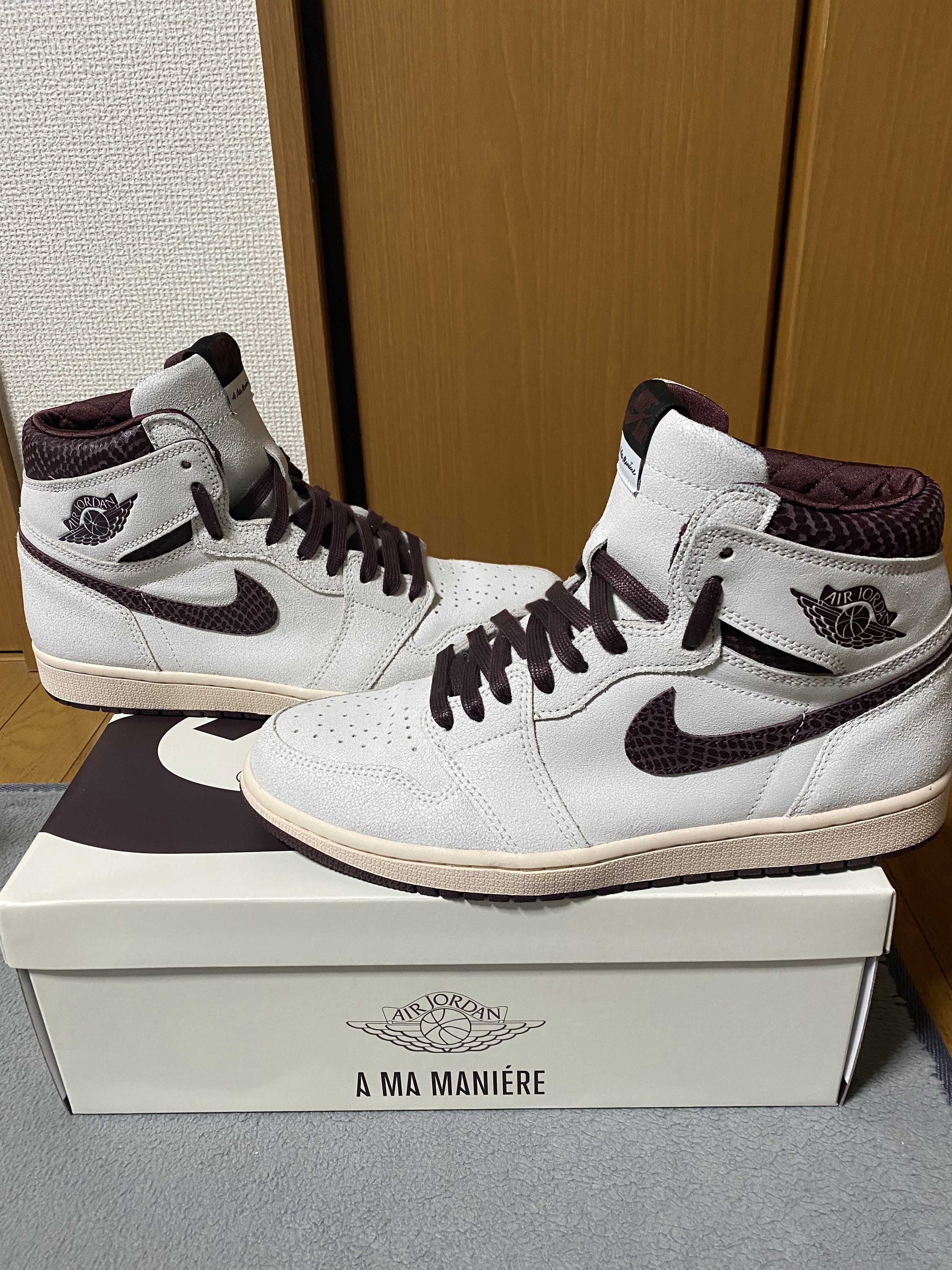A Ma Maniere × Nike Air Jordan 1 Retro High OG "Sail and Burgundy"