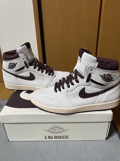 A Ma Maniere × Nike Air Jordan 1 Retro High OG "Sail and Burgundy"