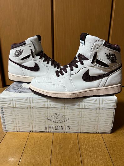 A Ma Maniere × Nike Air Jordan 1 Retro High OG "Sail and Burgundy"