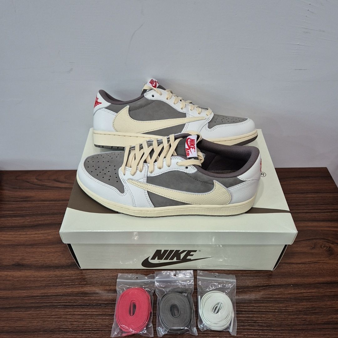 Travis Scott × Nike Air Jordan 1 Low OG SP "Reverse Mocha/Sail and Ridgerock"