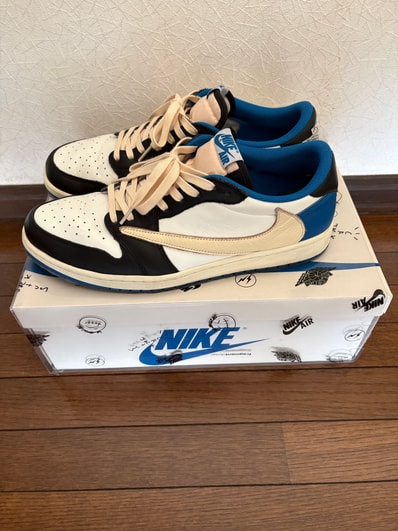 Travis Scott × fragment design × Nike Air Jordan 1 Low OG SP "Military Blue"