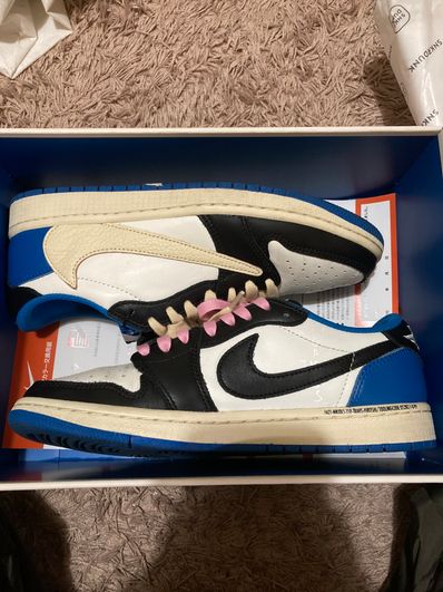 Travis Scott × fragment design × Nike Air Jordan 1 Low OG SP "Military Blue"