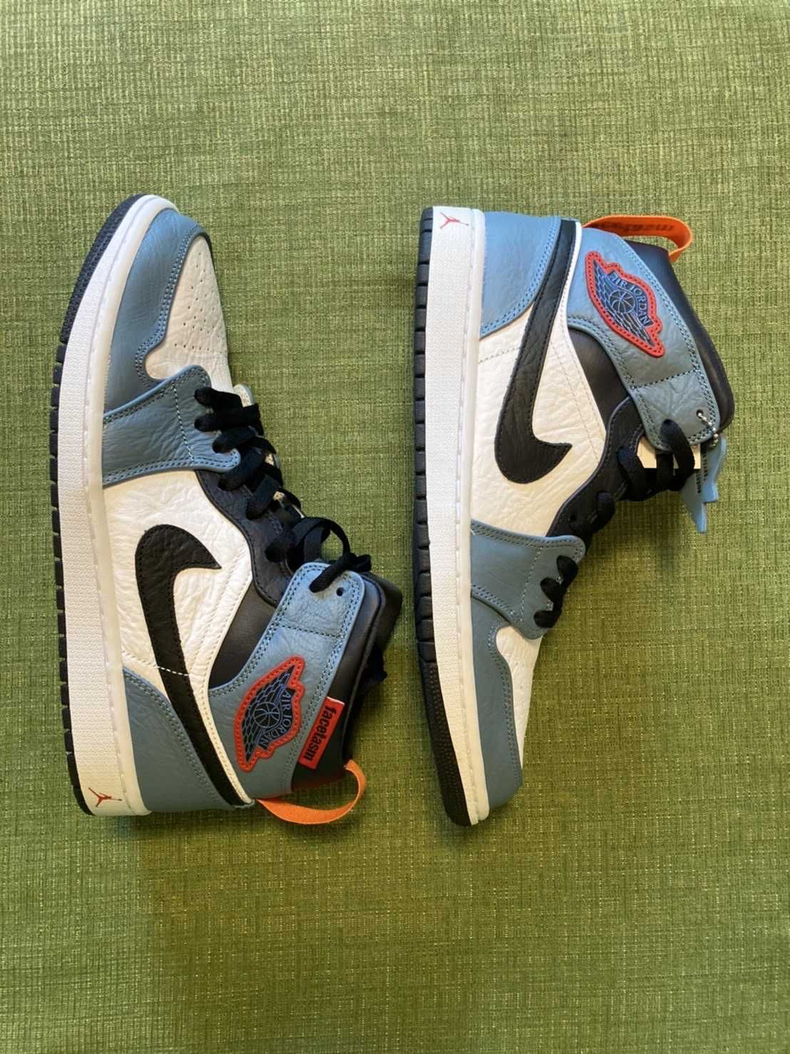 FACETASM × Nike Air Jordan 1 Mid "White/Navy"