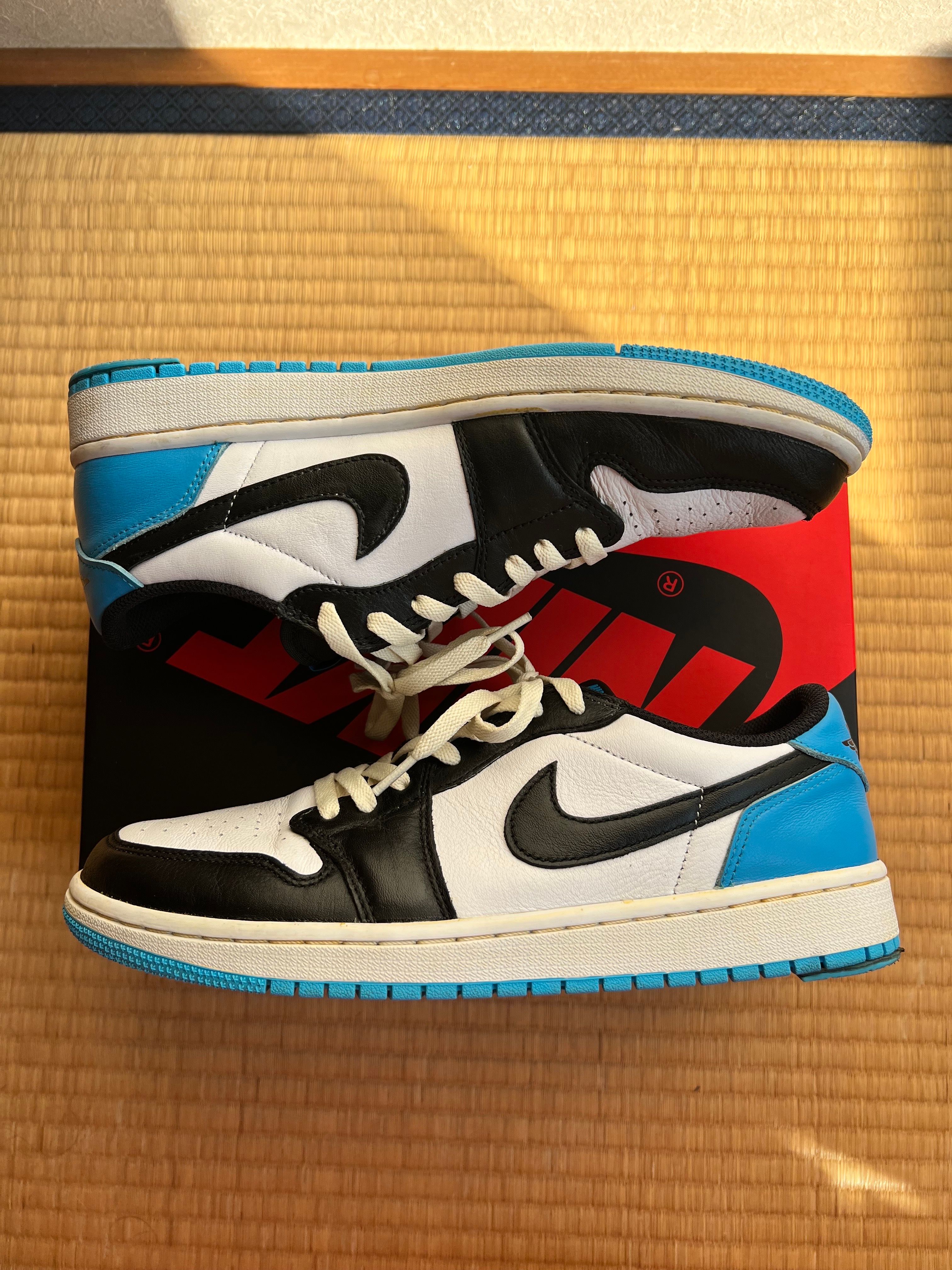 Nike Women's Air Jordan 1 Low OG "Black and Dark Powder Blue/UNC"