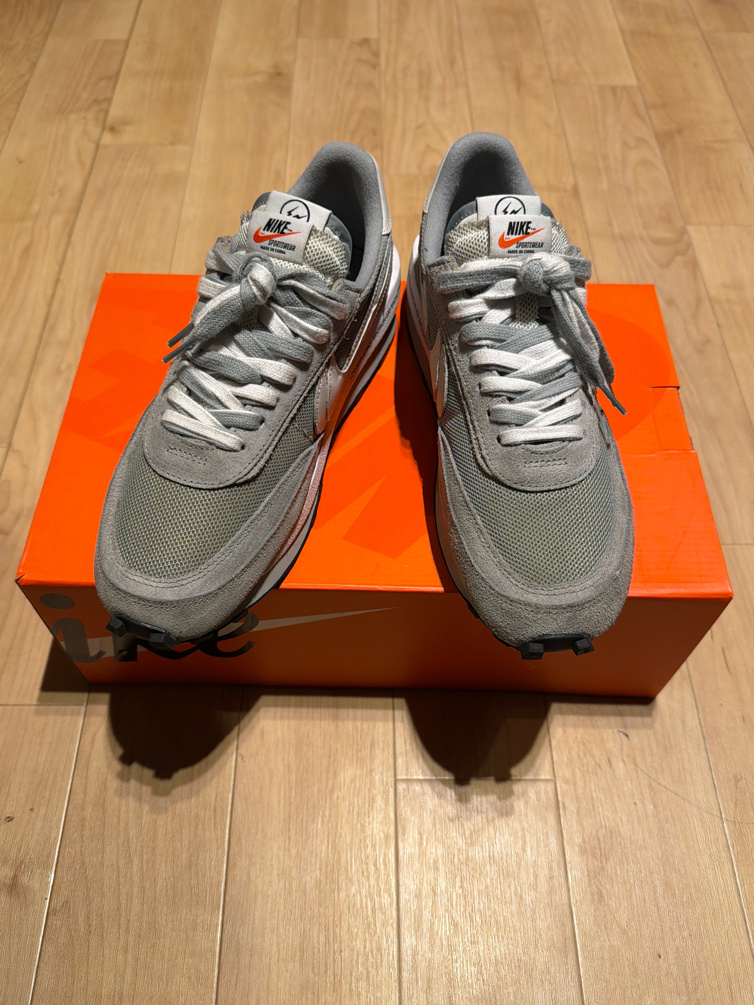 fragment design × sacai × Nike LD Waffle "Light Smoke Grey"