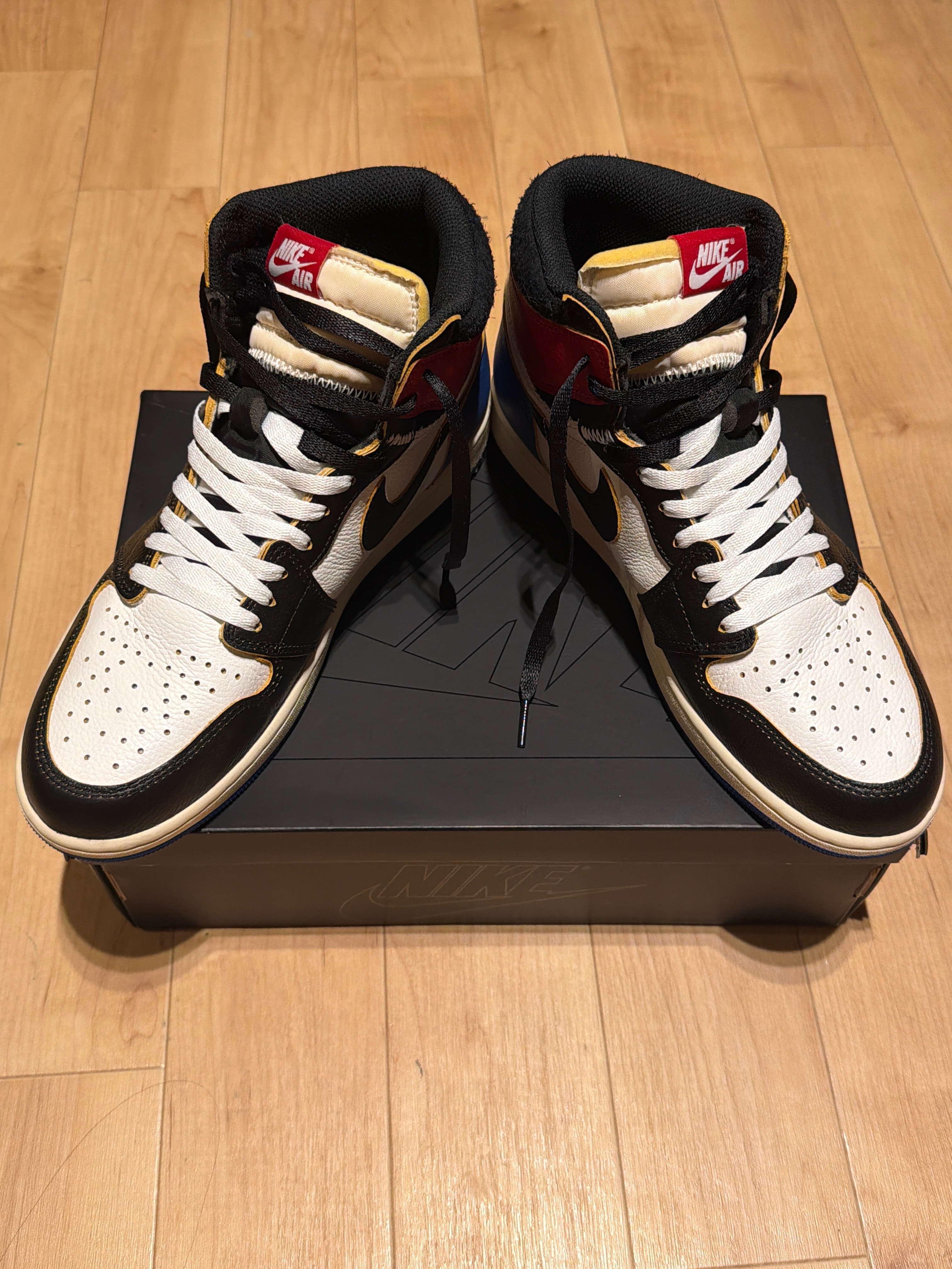 fragment design × UNION × Nike Air Jordan 1 High OG "Black/Varsity Red"