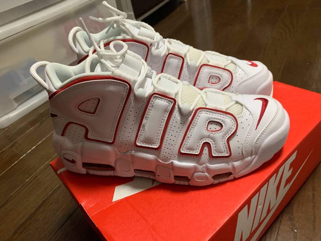 NIKE AIR MORE UPTEMPO "WHITE/VARSITY RED" (2021)