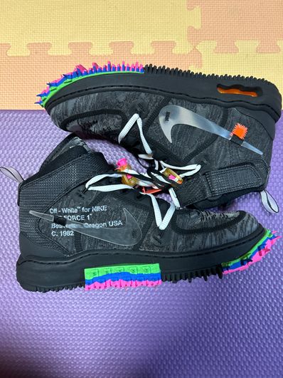 Off-White × Nike Air Force 1 Mid "Black"