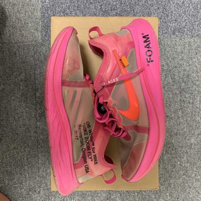 Off-White × Nike Zoom Fly "Pink"