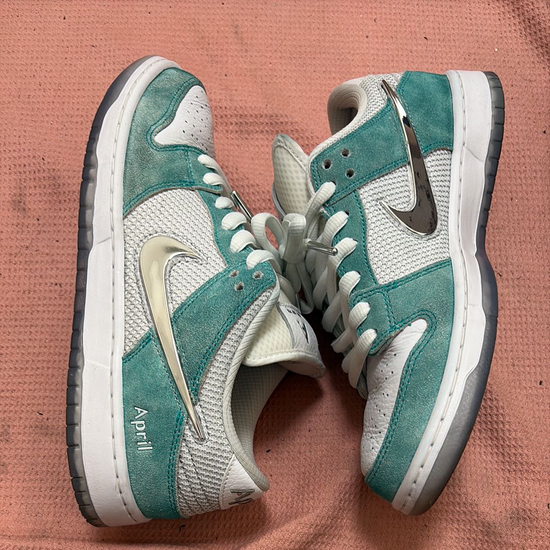 APRIL SKATEBOARDS × Nike SB Dunk Low Pro QS "White and Multi-Color"