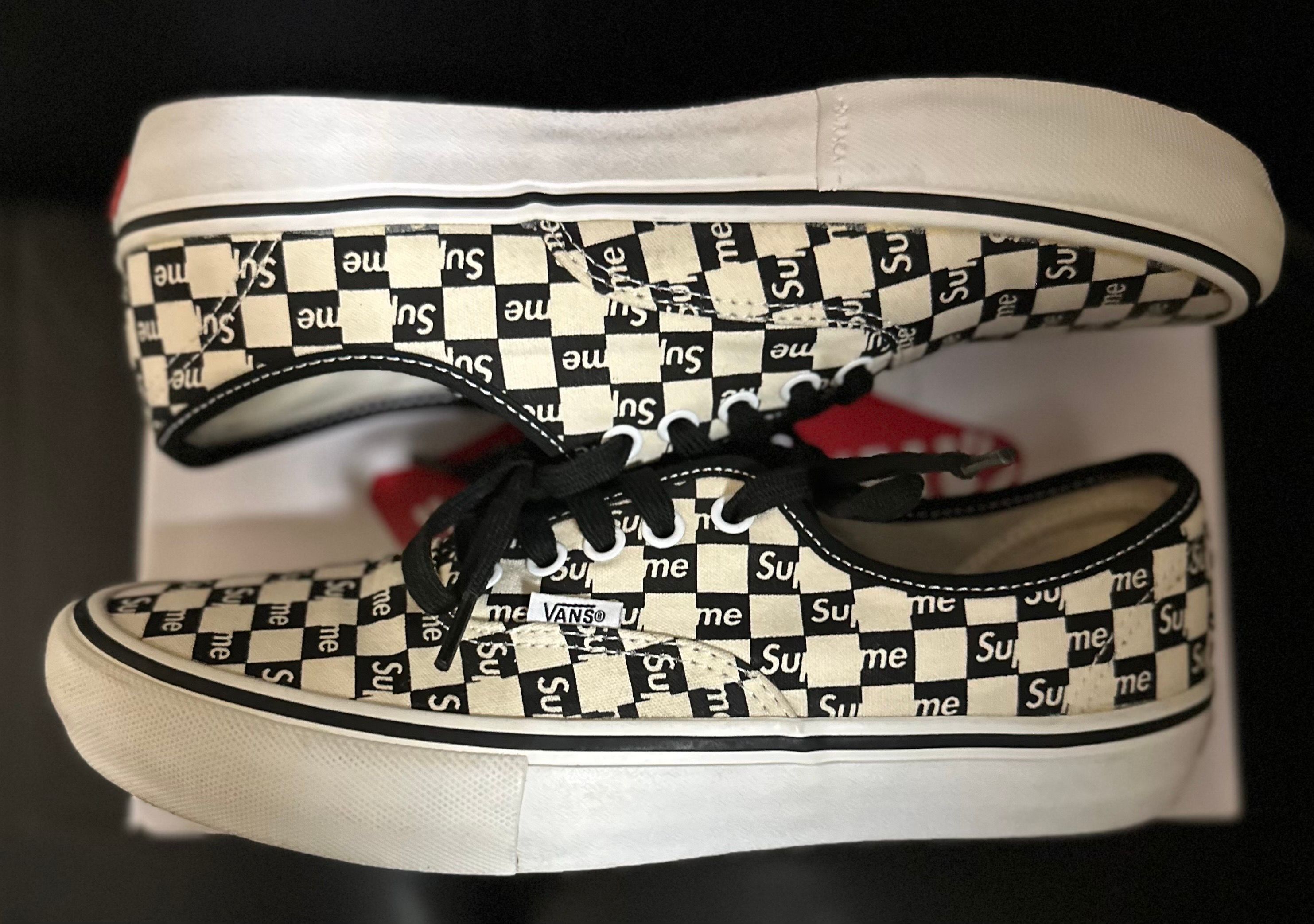 Supreme × Vans Authentic "Black Checker Logo"