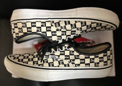 Supreme × Vans Authentic "Black Checker Logo"