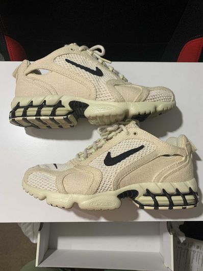 Stussy × Nike Air Zoom Spiridon CG 2 "Fossil/Black"