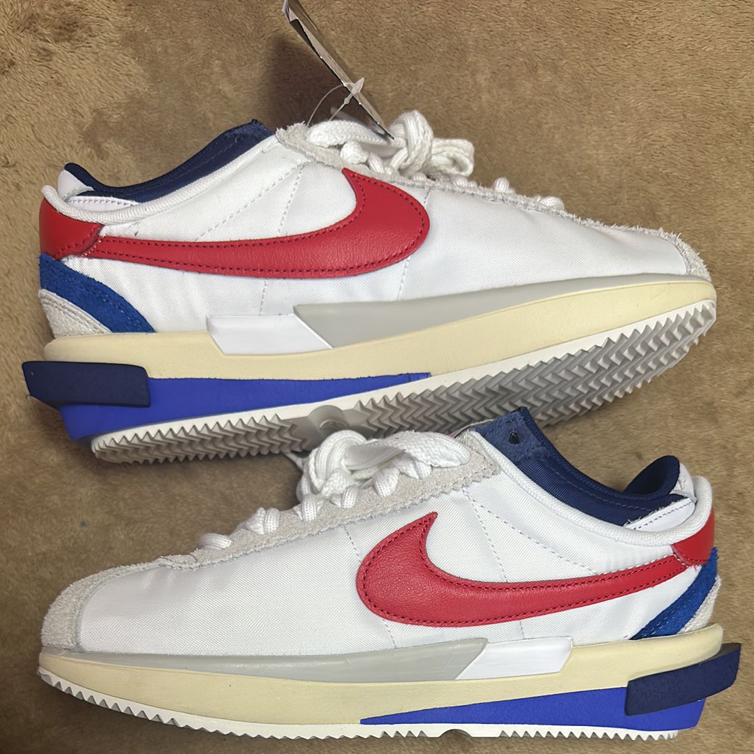 sacai × Nike Zoom Cortez "White and University Red"