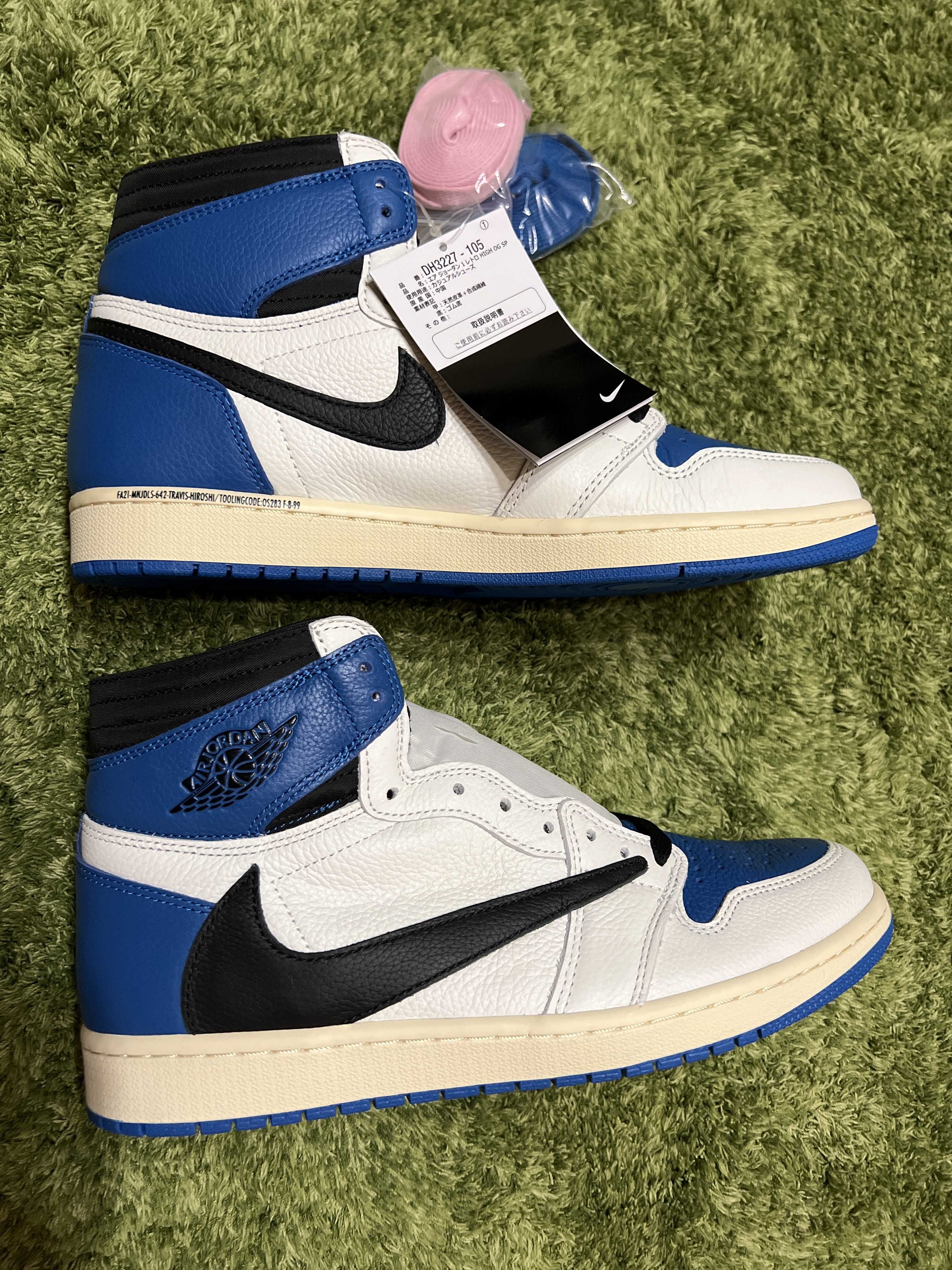 Travis Scott × fragment design × Nike Air Jordan 1 Retro High OG SP "Military Blue"