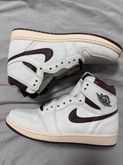 A Ma Maniere × Nike Air Jordan 1 Retro High OG "Sail and Burgundy"