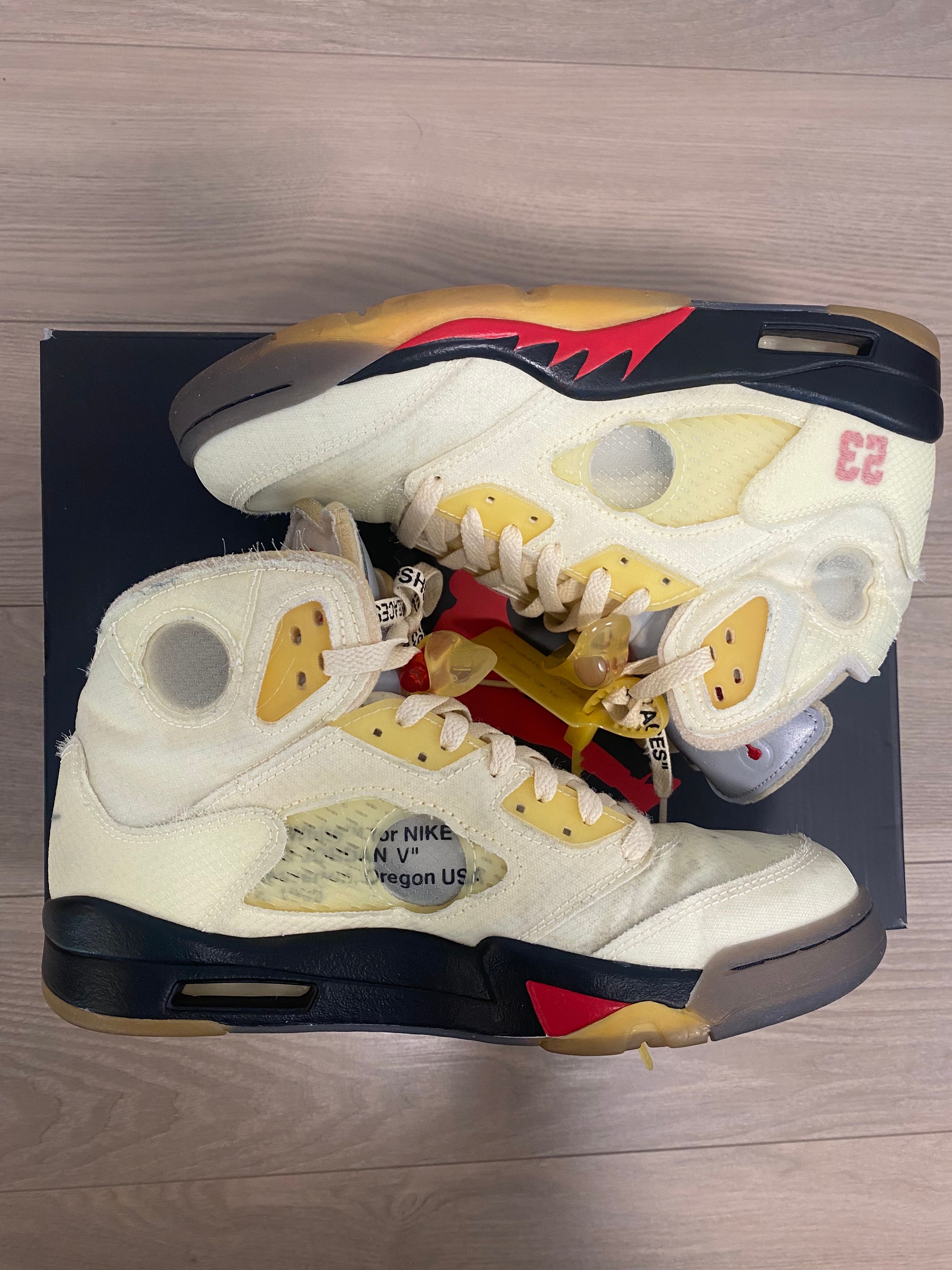 Off-White × Nike Air Jordan 5 "Sail"  