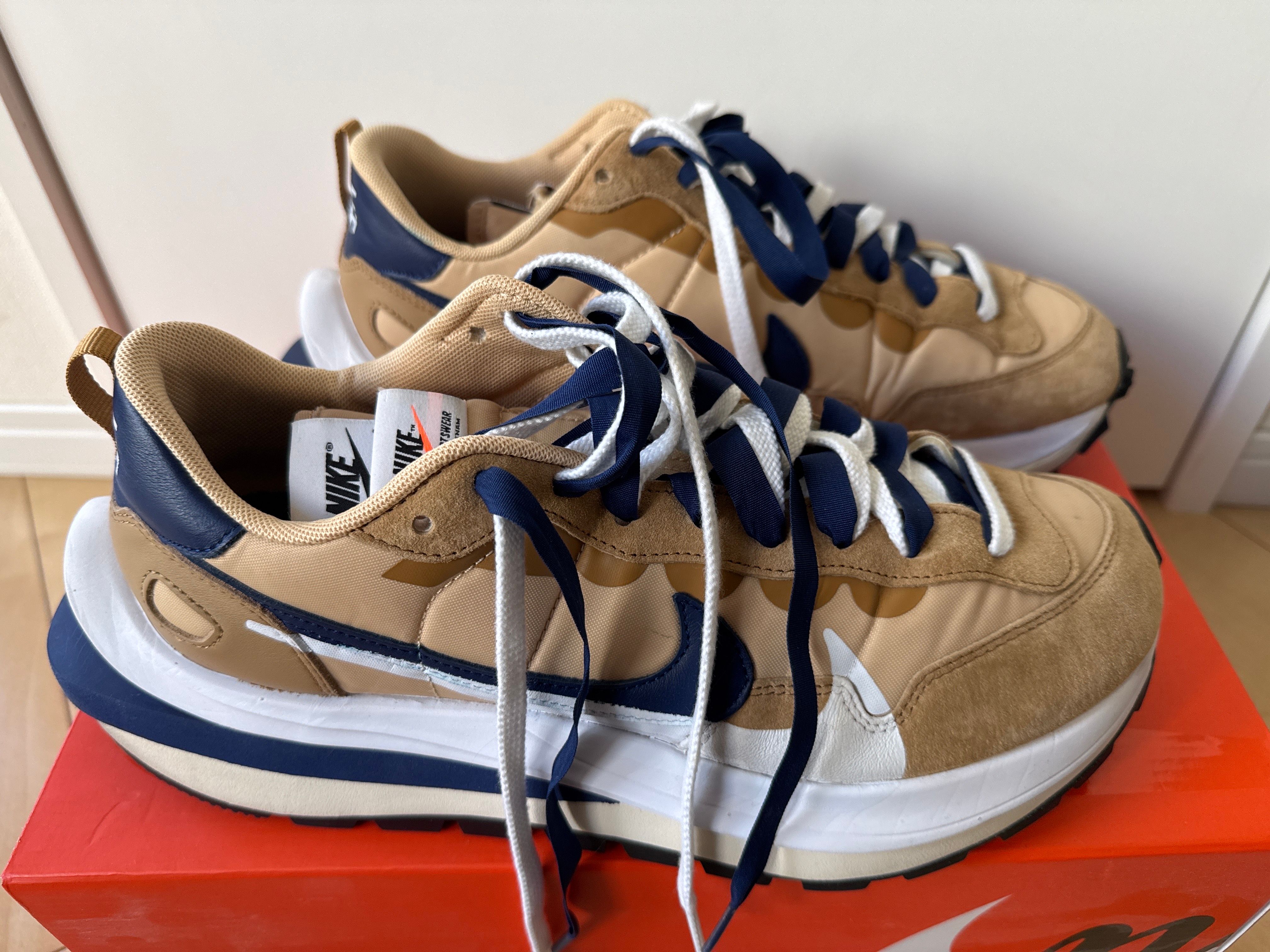 Sacai × Nike Vapor Waffle "Sesame And Blue Void"