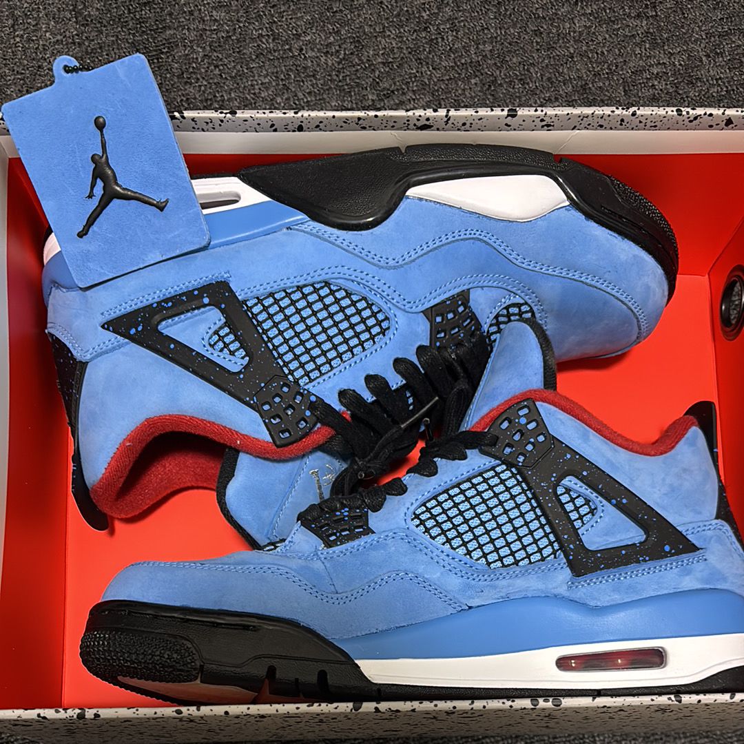 Travis Scott × Nike Air Jordan 4 Retro Cactus Jack "University Blue"