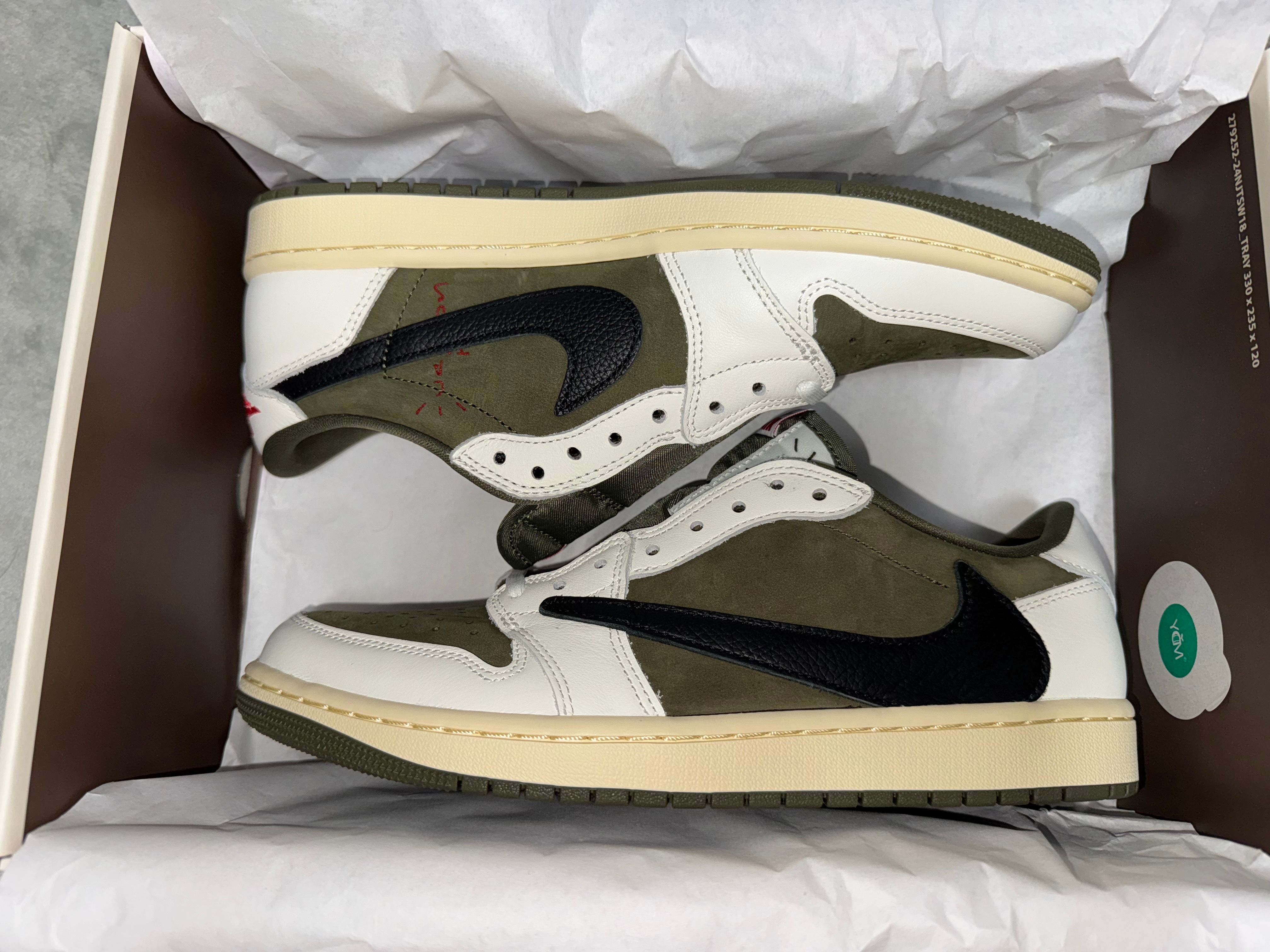Travis Scott × Nike Air Jordan 1 Low OG SP "Reverse Olive"
