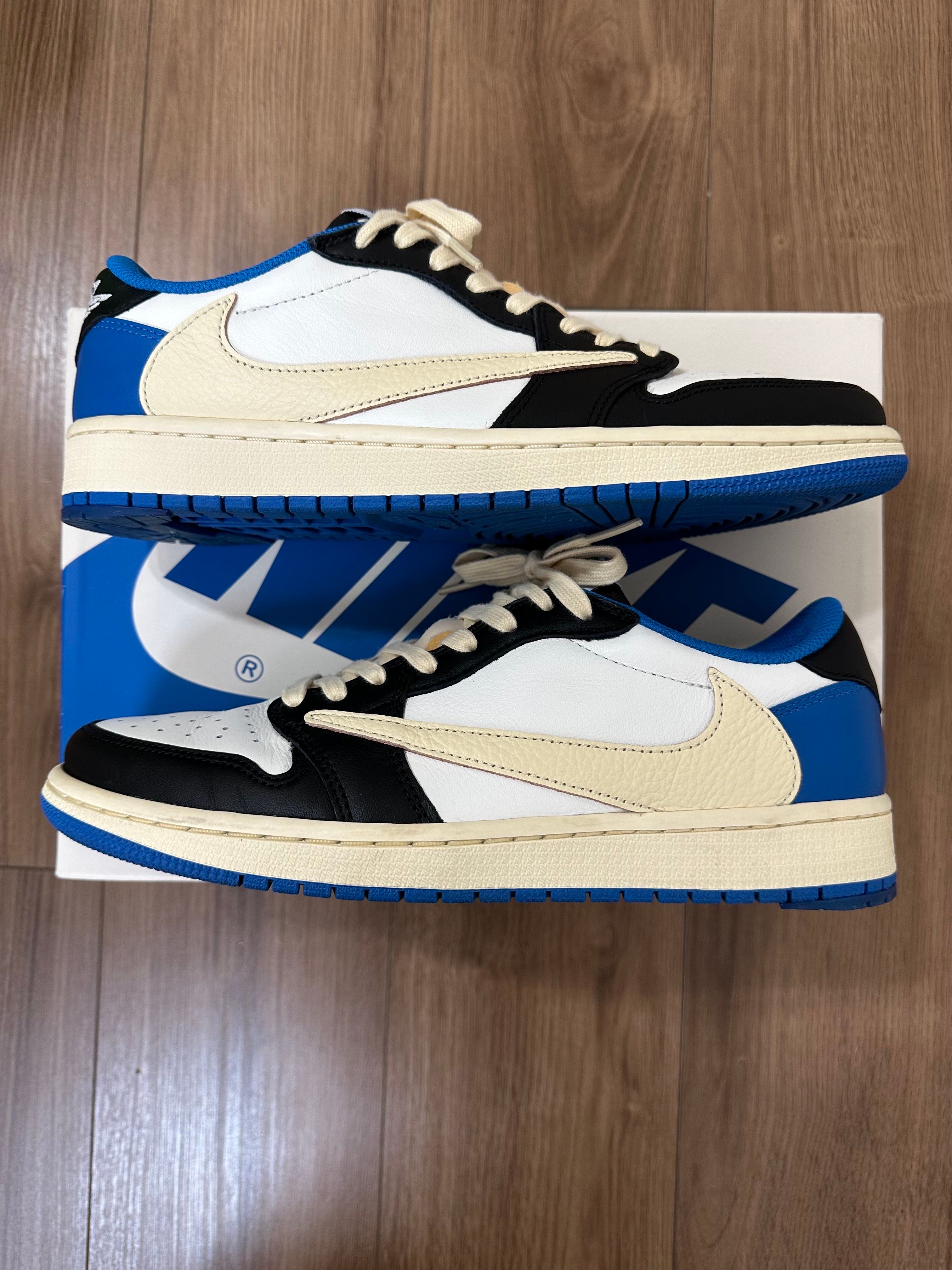 Travis Scott × fragment design × Nike Air Jordan 1 Low OG SP "Military Blue"