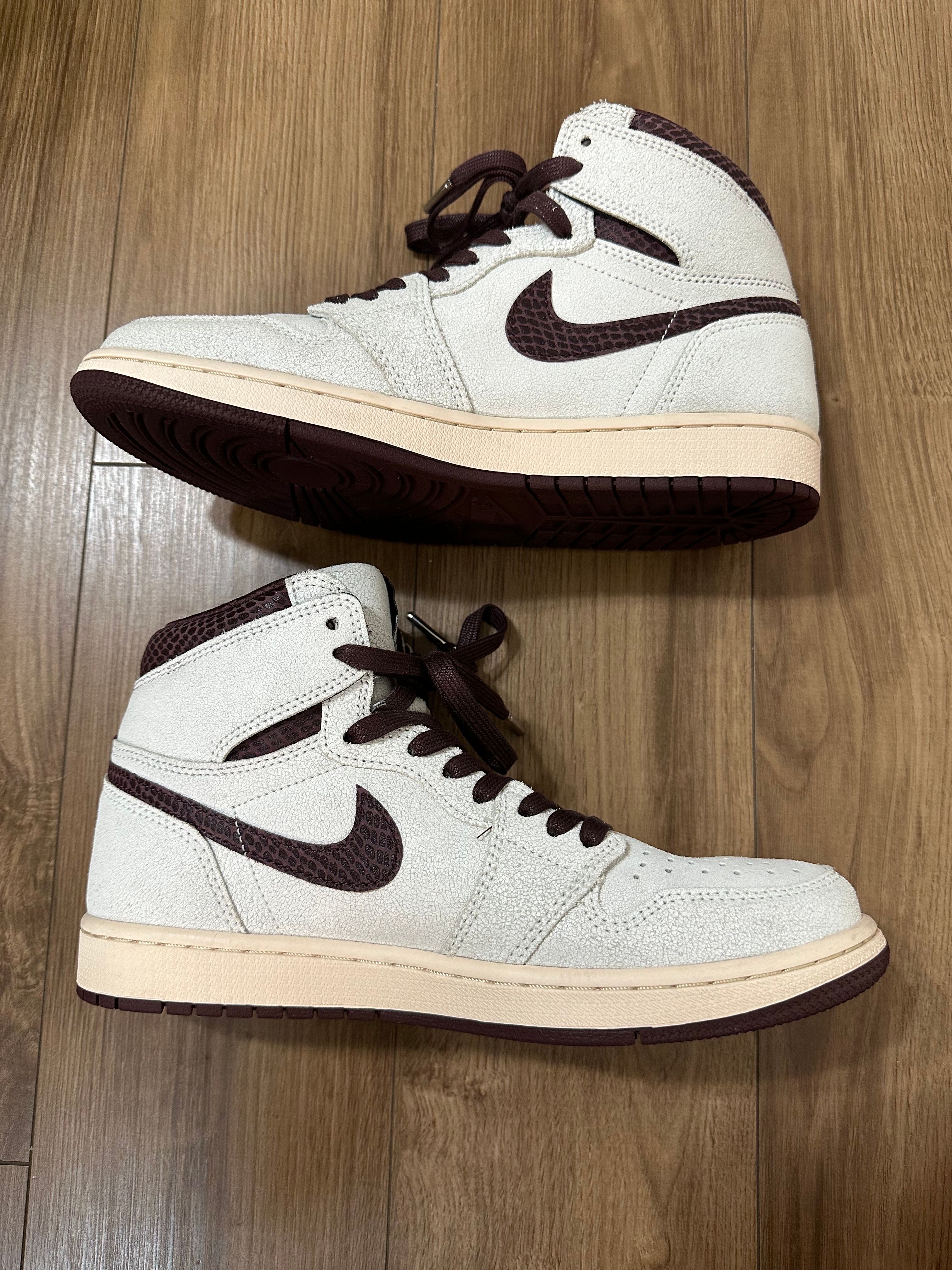 A Ma Maniere × Nike Air Jordan 1 Retro High OG "Sail and Burgundy"