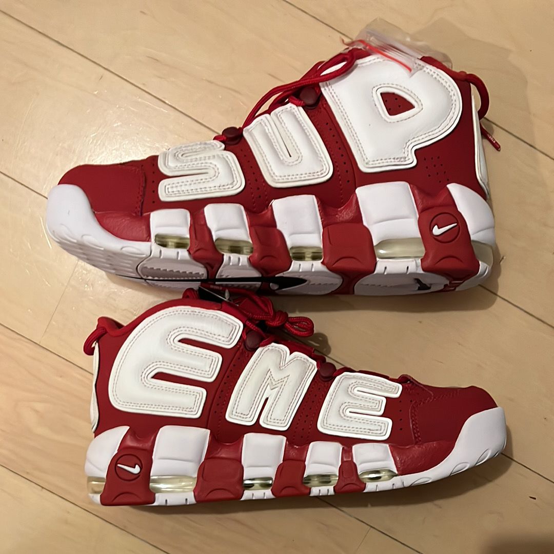 Supreme × Nike Air More Uptempo "White/Red"
