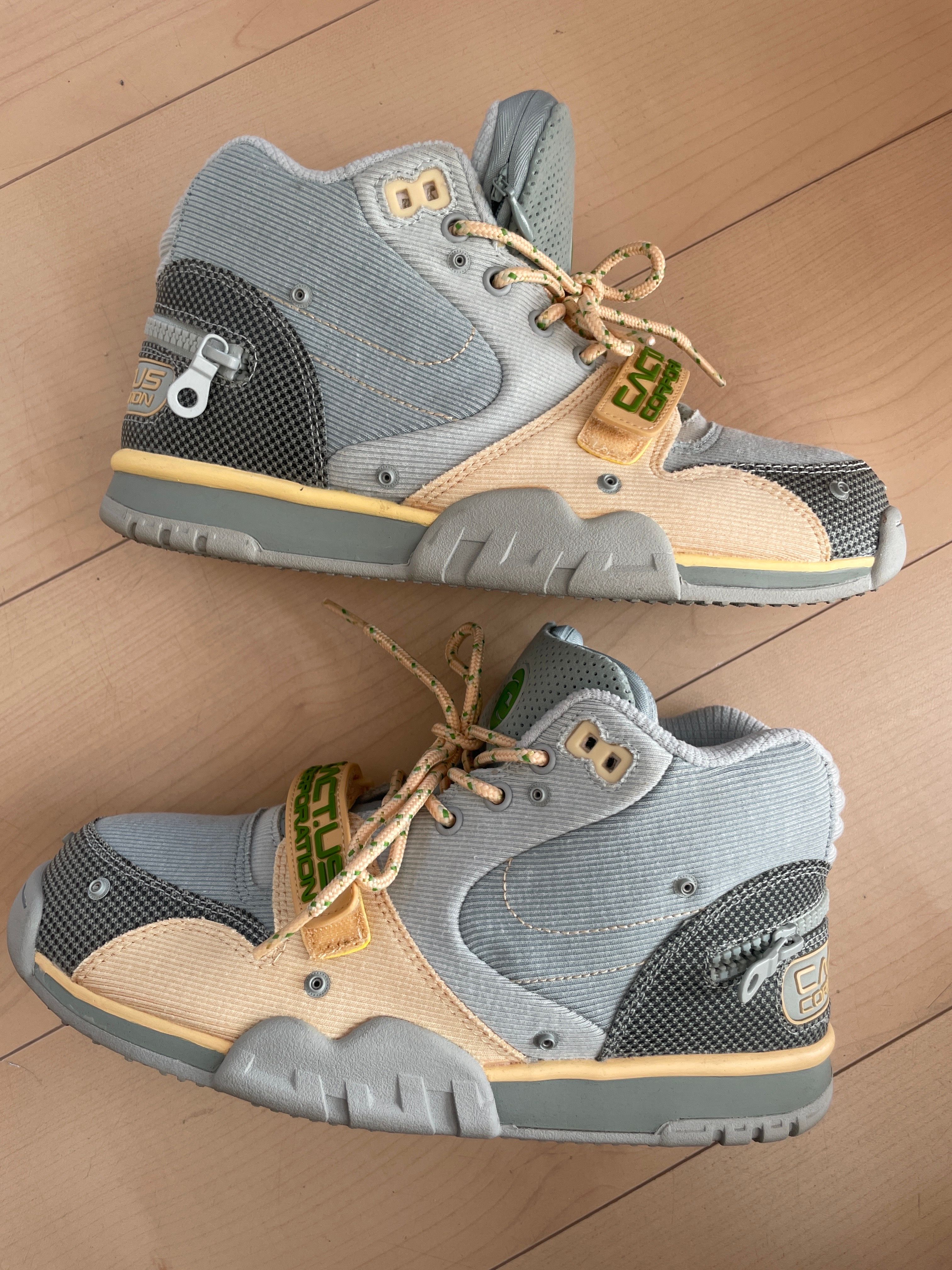 Travis Scott × Nike Air Trainer 1 SP "Grey Haze and Dusty Sage"