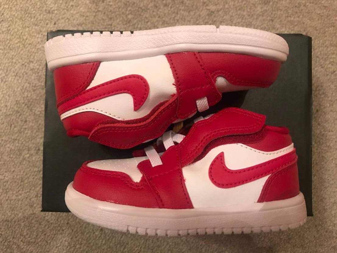 Nike TD Air Jordan 1 Low ALT  "Gym Red/White"