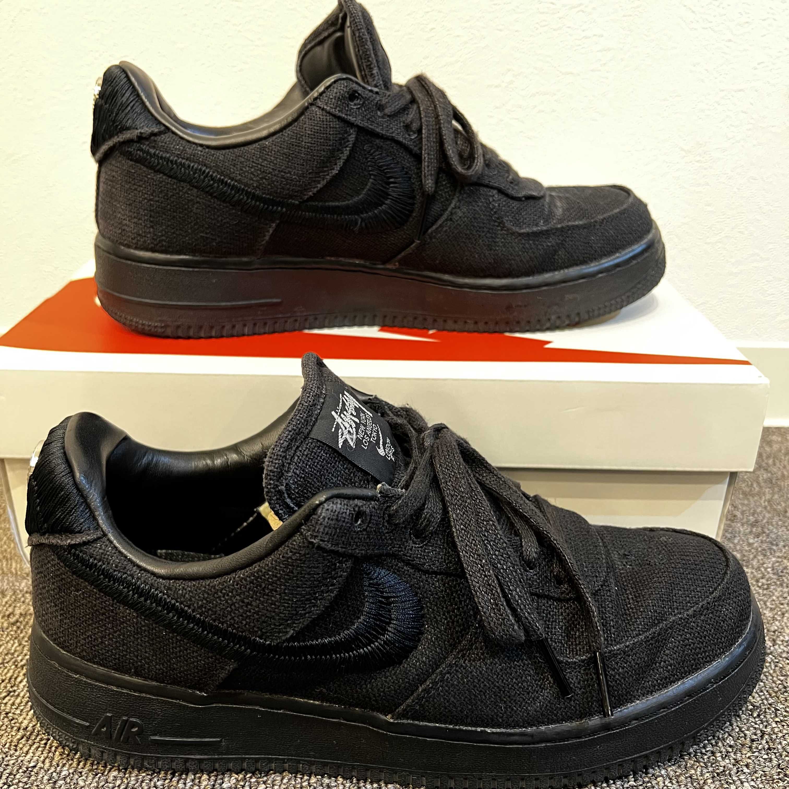 Stussy × Nike Air Force 1 Low "Triple Black"