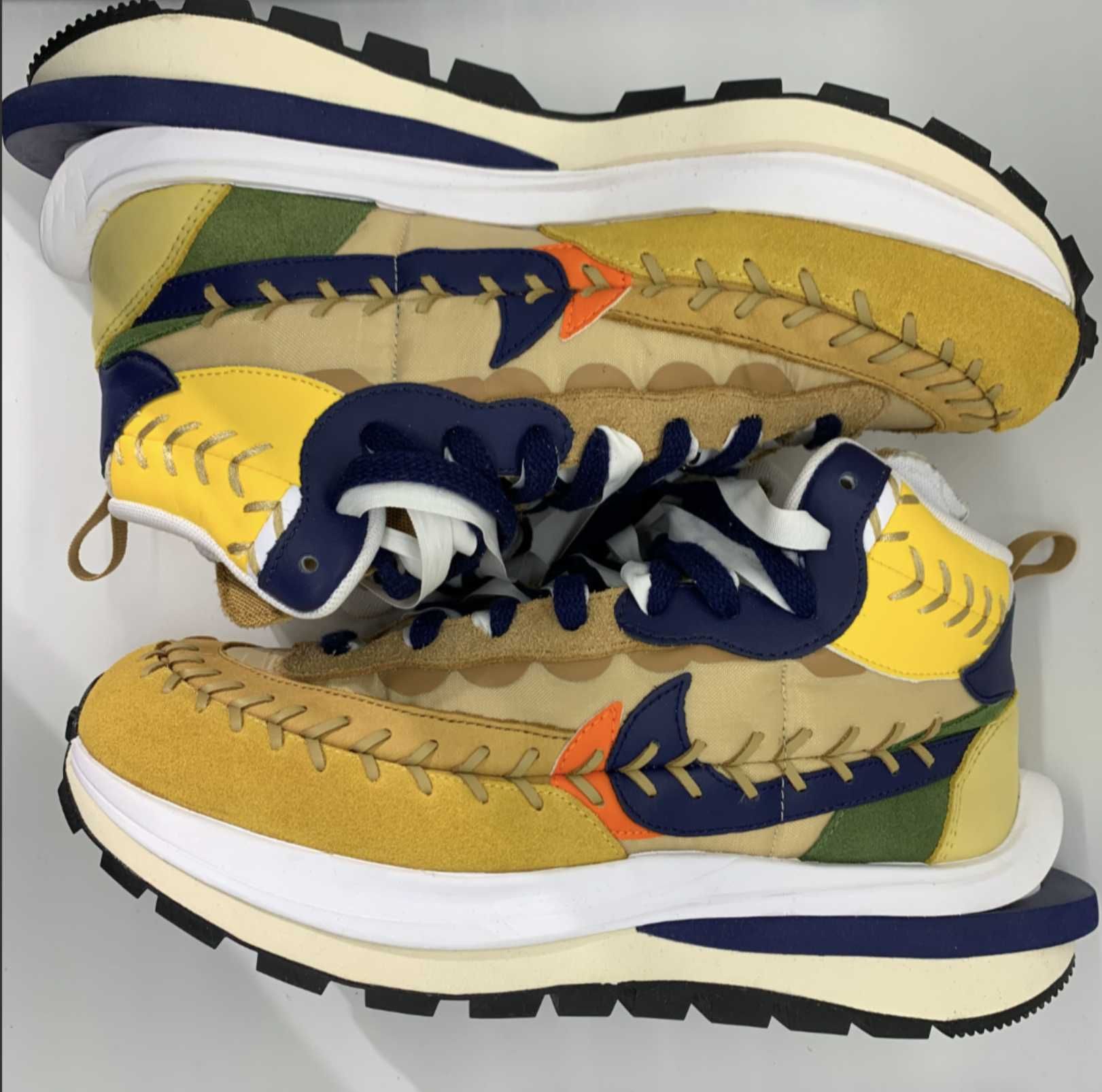 Jean-Paul Gaultier × sacai × Nike VaporWaffle "Sesame/Multi Color"
