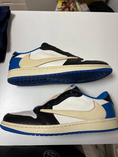 Travis Scott × fragment design × Nike Air Jordan 1 Low OG SP "Military Blue"