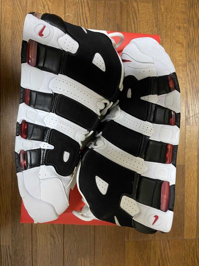 NIKE AIR MORE UPTEMPO "WHITE/BLACK/UNIVERSITY RED"(2020)